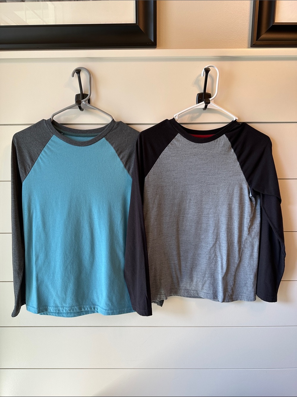 Sonoma Kids Long-Sleeve Raglan Tees in Blue & Gray